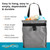 High Road TrashStash Hanging Car Garbage Bag with Push-Close Lid and Waterproof Bin for Cars, SUVs and Trucks - Holds 3 Gallons of Car Trash