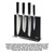 Babish 5-Piece Magnetic Forged Kitchen Knife Block Set – 1.4116 German Steel Cutlery with Magnetic Knife Holder – Professional Chef Knife Set