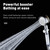 ANTOWER High Pressure Handheld Showerhead with filters Vortex hydro jet Turbo Propeller 360 Degrees Rotating Easy Install(I-Blue)
