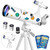 Hawkko Telescope for Adults & Kids – 80mm Aperture 500mm Telescopes for Adults Astronomy, (20X-150X) Portable Refractor Telescope Kit for Beginners with Decorate Stickers, AZ Tripod, Phone Adapter
