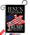 Jesus Savior Trump President Garden Flag - 2pcs Pack Patriotic Vote Democrat Republican Tea Party United State American Election - House Banner Small Yard Gift Double-Sided Made in USA 13 X 18.5