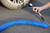 YOTOO Polyurethane Recoil Air Hose, Air Compressor Hose 1/4" Inner Diameter by 50' Long with Bend Restrictor, 1/4" Industrial Quick Coupler and Plug, Blue