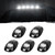 Gonice White 12 LED Cab Lights - 5PCS Smoked Roof Running Top Marker Light for Dodge Ram 1500/2500/3500/4500/5500 Pickup Trucks 2003-2018