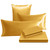 Ersmak 7 Pieces Satin Sheets Set Queen Size, Luxury Silky Gold Satin Bed Sheets Set with 1 Deep Pocket Fitted Sheet, 1 Soft Flat Sheet, 4 Queen Pillowcases and 1 Body Pillowcase