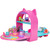 Squish-a-longs Party Pack On-The-Go Playset - Series 1 - Three 1” Mini-Squish with 9 Furnishings - Collect, Trade, & Play