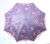 LCY Embroidered Lace Double-deck Anti-UV Parasol Sun/Rain/Snow Folding Umbrella-Purple