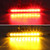 Partsam 2Pcs 6.5" Double Face Truck Semi Trailer Light Bars 10LED Red/Amber Clear Lens Waterproof with Double Studs Sealed Dual Face Led Turn Signal Stop Tail Marker Lights 12V
