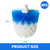 Toilet Brush Refills for OXO Toilet Brush Only, 4 Pack Toilet Brush Replacement Head, Blue & White, Nylon & Plastic Material Bristles