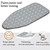 MZXcuin Small Ironing Board Cover Scorch Resistant, Table top Ironing Board Cover with Padding Heat Reflective Heavy Duty Pad (Gray dot, 12.5"x32")
