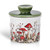 Fungi Fun Mushroom Butter Crock, Ceramic French Butter Dish with Lid for Countertop, Decorative Mushroom Kitchen Accessories and Kitchen Decor, Airtight Ceramic Container & Keeper White, Red & Green