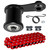 GREHUA Mini Bike Chain Tensioner Kit & 420 Chain 42 Links Compatible with Coleman CT200U CT200U-EX BT200X Baja Warrior MB200 Massimo Trailmaster Predator 212 196cc 6.5hp OHV Engine Minibike Parts Red