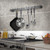 Enclume Premier 30-Inch Utensil Bar Wall Pot Rack, Hammered Steel