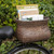 CXWXC Rear Bike Basket - Handmade Rattan Bicycle Rear Basket with Waterproof Cover - Large Capacity Bike Basket for Beach Cruiser (Dark Brown)