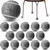 Macarrie 16 Pieces Precut Tennis Balls for Chairs Tennis Ball Chairs Foot Covers for Furniture Leg for Classroom Floor Protection Chair Desk Legs Coverings(Gray,5 cm)