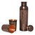 Pure Copper Water Bottle with 2 Tumblers Set, Beautiful Floral Pattern For Ayurveda Health Benefits