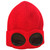 Belsen Unisex Goggle Knitted Beanie Hat Windproof Warm Winter Skull Cap (Red)