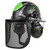 GREEN DEVIL Industrial Chainsaw Helmet with Face Shield Built in Visor and Ear Muffs 4 in 1 System ANSI Z89.1 Safety Hard Hat Adjustable Headgear Ideal for Forestry and Arborist Work Full Brim Style