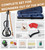 Vangoa LEFT HANDED Electric Violin 4/4 Full Size, Silent Electronic Violin Fiddle for Lefty with Solid Maple Wood Metallic, Ebony Fittings for Beginners Adults Teens Youth Students, Black