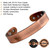 Reevaria - Pure Copper Plain Magnetic Heavyweight Cuff Bracelet for Men, with 8 Magnets 3500 Gauss
