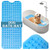 Dog Bath Mat for Tub, 15.6" x 39.4" Non Slip Pet Bathtub Mat, Easy to Clean Bath Tub Shower Mat, Quick Drain with 200 Strong Suction Cups and Drainage Holes (Blue)