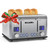 Toaster 4 Slice, KitchMix Bagel Stainless Toaster with LCD Timer, Extra Wide Slots, Dual Screen, Removal Crumb Tray (Stinless steel)