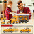 25 in 1 Die-cast Pull Back Construction Truck Vehicle Toys for 3-7Year Old Boy, Sounds and Lights in Large Carrier Truck, Age3+ Kids Child Boy Toy Cars Birthday Gifts