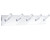 Chunful 2 Pcs Acrylic Wall Mounted Necklaces Organizer with 6 Hooks Clear Adhesive Jewelry Wall Mount Hanging Hooks for Necklaces Bracelets Rings Chains