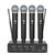 Depusheng R4 Karaoke Wireless Microphones Professional 4 Channels Handheld Wireless Microphone System Metal Dynamic Mic for Karaoke Singing, House Party, Church, Performance