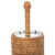 La Jolla Decorative Rattan Toilet Brush Set Honey Brown Handwoven Toilet Brush & Holder with Removable Cup & Lid Hygienic Odor-Free Design - 4.5" x 15.5" Size