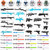 Military Minifigures Weapon Armor Kit for Star War Army Weapons and Accessories Set Compatile with Major Block Brands - 81pcs