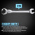 LOSCHEN】1PCS 7/16 Open Flex-Head Ratcheting Wrench, SAE Ratcheting Spanner with 72 Teeth, Chrome Vanadium Steel Tubing Ratchet Spanner