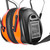 AM/FM Bluetooth Radio Headphones 25dB NRR,Noise Reduction Safety Earmuffs,Digital Display Headset,Built-in Mic,Rechargetable Ear Hearing Protection for Walkman Mowing,Lawn,Work(Orange)