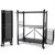 London & Byrd - No Assembly - Home Gym Storage Rack. Steel Construction, Heavy Duty Wheels, with Basket and Hooks. Great for Home Gym Equipment, Yoga mats, Kettlebells, and Small Dumbbell Storage.
