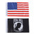 2 Pack United States With Flag Pow Mia Flag 6'' x 9'' Fit for 3/8" Motorcycle Flagpole Hardware Luggage Racks Fit for Harley Touring Spring Honda Goldwing etc Flag Replacement