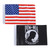 2 Pack United States With Flag Pow Mia Flag 6'' x 9'' Fit for 3/8" Motorcycle Flagpole Hardware Luggage Racks Fit for Harley Touring Spring Honda Goldwing etc Flag Replacement