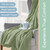 Full/Queen Size Microfleece Blanket | Fleece Bed Blanket | All-Season Comfort| Supersoft Lightweight Throw Blanket | Plush Throw Blanket for Bed Couch or Sofa | Travel Blanket | Pet-Friendly | Green