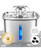 Veken Innovation Award Winner Stainless Steel Cat Water Fountain, 95oz/2.8L Automatic Pet Fountain with 3 Replacement Filters & 3 Pre-Filter Sponges & Silicone Mat for Cats, Dogs (Silver) Veken Innovation Award Winner Stainless Steel Cat Water Fountain, 95oz/2.8L Automatic Pet Fountain with 3 Replacement Filters & 3 Pre-Filter Sponges & Silicone Mat for Cats, Dogs (Silver)
