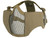 OneTigris 6" Foldable Half Face Mesh Mask with Ear Protection, Tactical Lower Face Protective Mask (Tan)