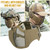 OneTigris 6" Foldable Half Face Mesh Mask with Ear Protection, Tactical Lower Face Protective Mask (Tan)