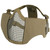 OneTigris 6" Foldable Half Face Mesh Mask with Ear Protection, Tactical Lower Face Protective Mask (Tan)
