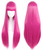 Linfairy Anime Hot Pink long Princess Wig Halloween Costume Cosplay Wig for Women 85CM