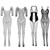 YumSur 4Pack Women Fishnet Bodysuits Stockings Sleepwear Lingerie Mesh (Black Women Fishnet Bodysuits1)