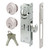 Pacific Doorware Storefront Door Mortise Lock Hook Deadbolt & Double Keyed Cylinder Combo, Adams Rite Cam, in Aluminum (1-1/8" Backset)