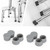 4 Set Double Chair Table Leg Caps Replacement Fit for Retro 50s 60s Diner Kitchen Table Tip Cap Pipe Formica Chairs Leg Tips Siamese Slide Anti-Scratch 1” Inner Diameter Vintage