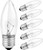 40W Incandescent Chandelier Bulbs - Crystal Clear, Torpedo Tip, Medium E26 Candelabra Base, Ideal for Chandeliers and Pendants, GE 40 Watt Equivalent, Soft White Light - 6 Pack 40W Incandescent Chandelier Bulbs - Crystal Clear, Torpedo Tip, Medium E26 Candelabra Base, Ideal for Chandeliers and Pendants, GE 40 Watt Equivalent, Soft White Light - 6 Pack