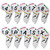 Golf Iron Head Covers 9/10pcs Leather Golf Club Covers for Iron with Magic Tape Fit Most Brand(Colorful Tee/10pcs)