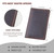 Server Book Organizer with Zipper Pocket, Genuine Leather Restaurant Guest Check Presenters Card Holder for Waitress, Waiter Accessories Fit Server Apron - Coffee