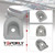 TQPONLY Door Panel Trim Lock Grommet,Compatible with 2005-2014 Ford Mustang Left Driver and Right Passenger Side (Gray) Lock Knob Bezel