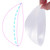 HIPLAYGIRL Concave Breast Forms - Clear Round Bra Inserts Silicone Breast Prosthesis Padding Enhancers (Size C D Cup, Single)