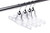 Quality Hangers 10 Pack Premium Skirt Hangers - Thin Space Saving Pant Hangers Set with Clamp, Shorts Hangers with Heavy Duty Locking Clasp, Multipurpose Jean Hangers Set - White